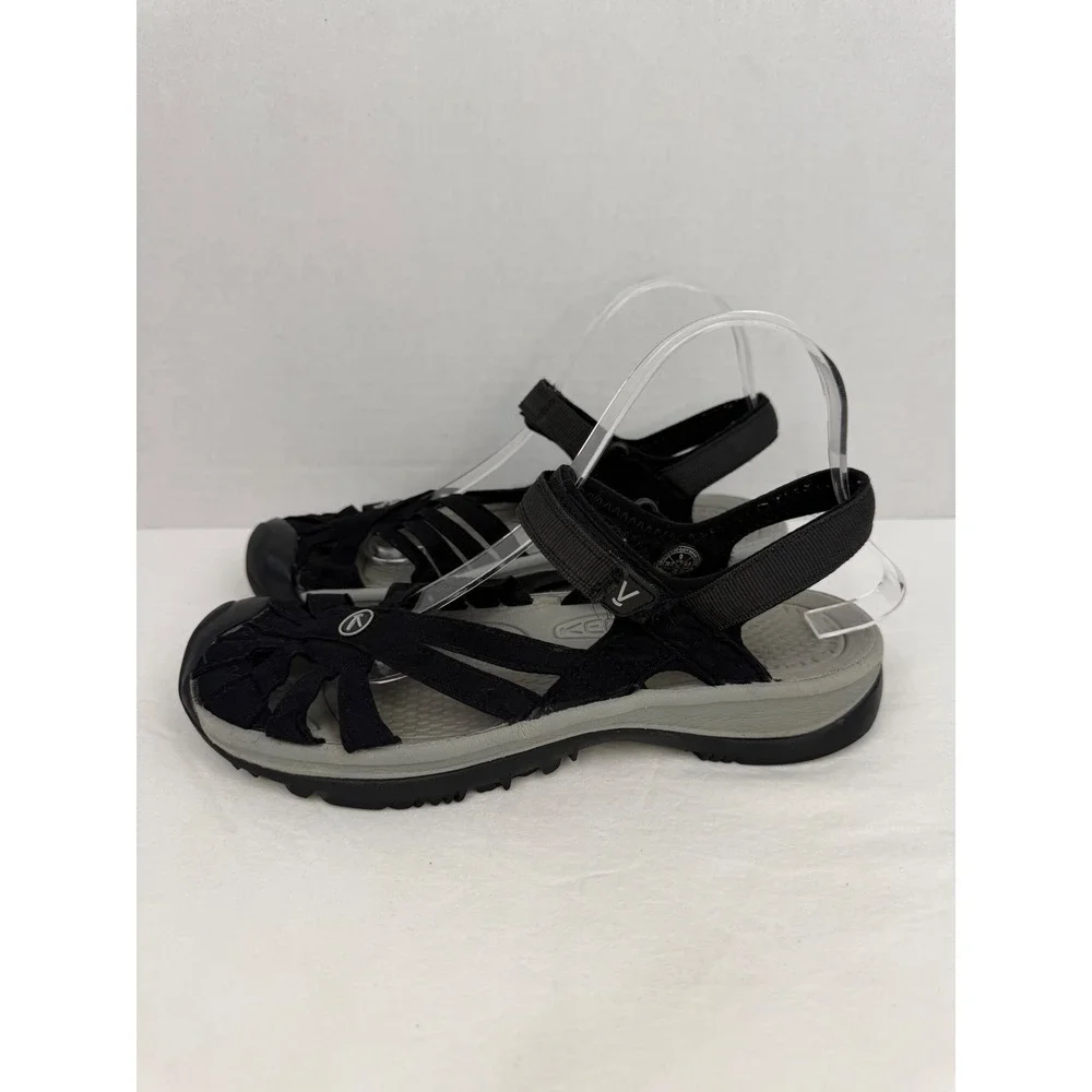 Keen Rose Sandals Womens 9 Black Gray Strappy Sport Hiking Water Shoes 1008783 - Picture 5 of 9